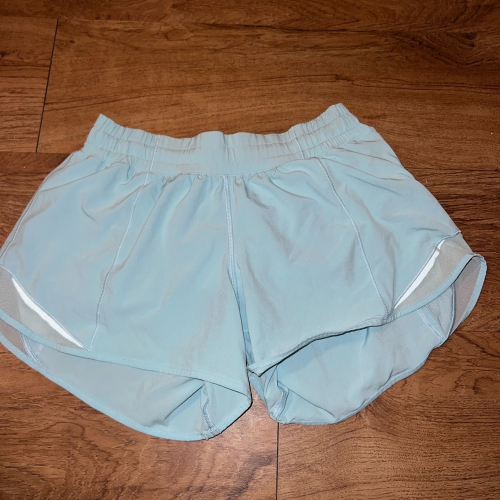 Light blue Lululemon Speed Up Shorts